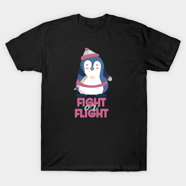 Fight or Flight, But I Can't Fly T-Shirt by Selva_design14